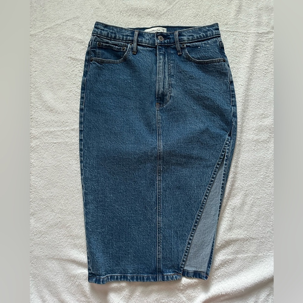 Abercrombie denim midi skirt